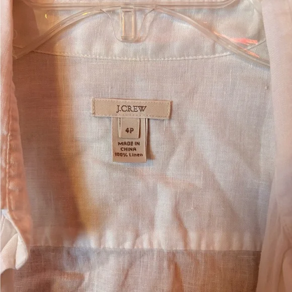 J. Crew Linen Shirt in White - Picture 2 of 2